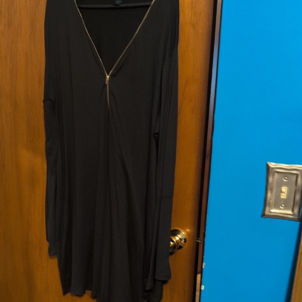 Rue21 Black Long Sleeve Dress with Zipper